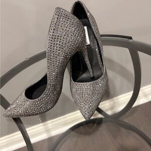 Steve Madden Glittering Silver Heels